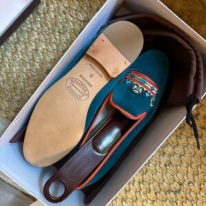 Stubbs & Wootton Slippers, Coronet Teal, size 8.  NWT.  Never worn.